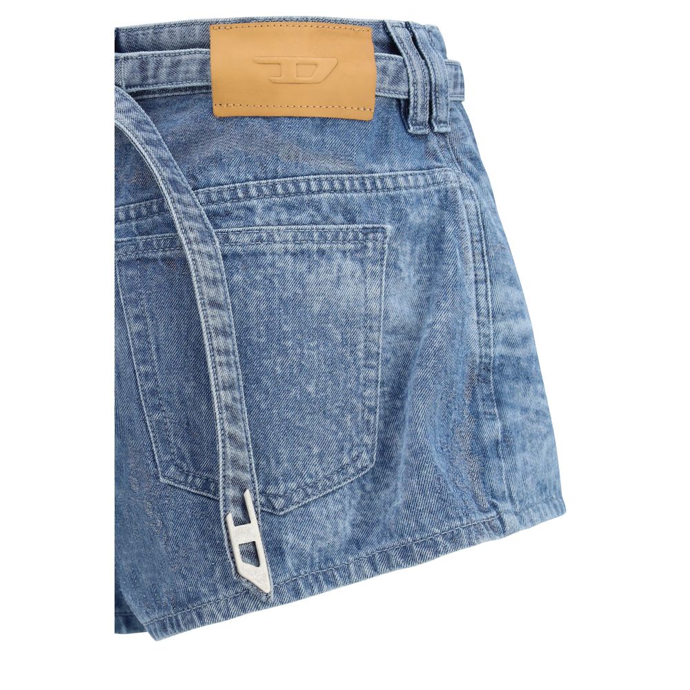 Diesel Blaue Baumwoll-Bermudashorts-3