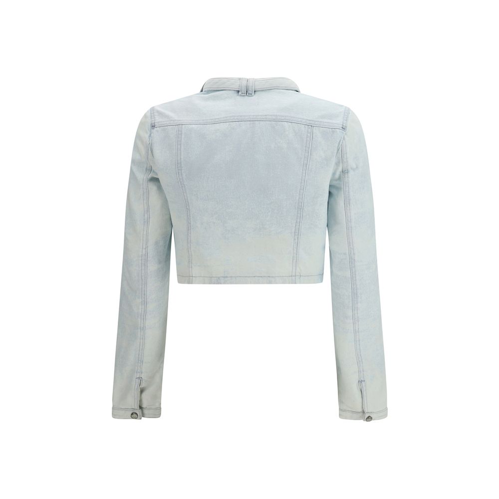 Diesel Blue Cotton Biker Jacket-2