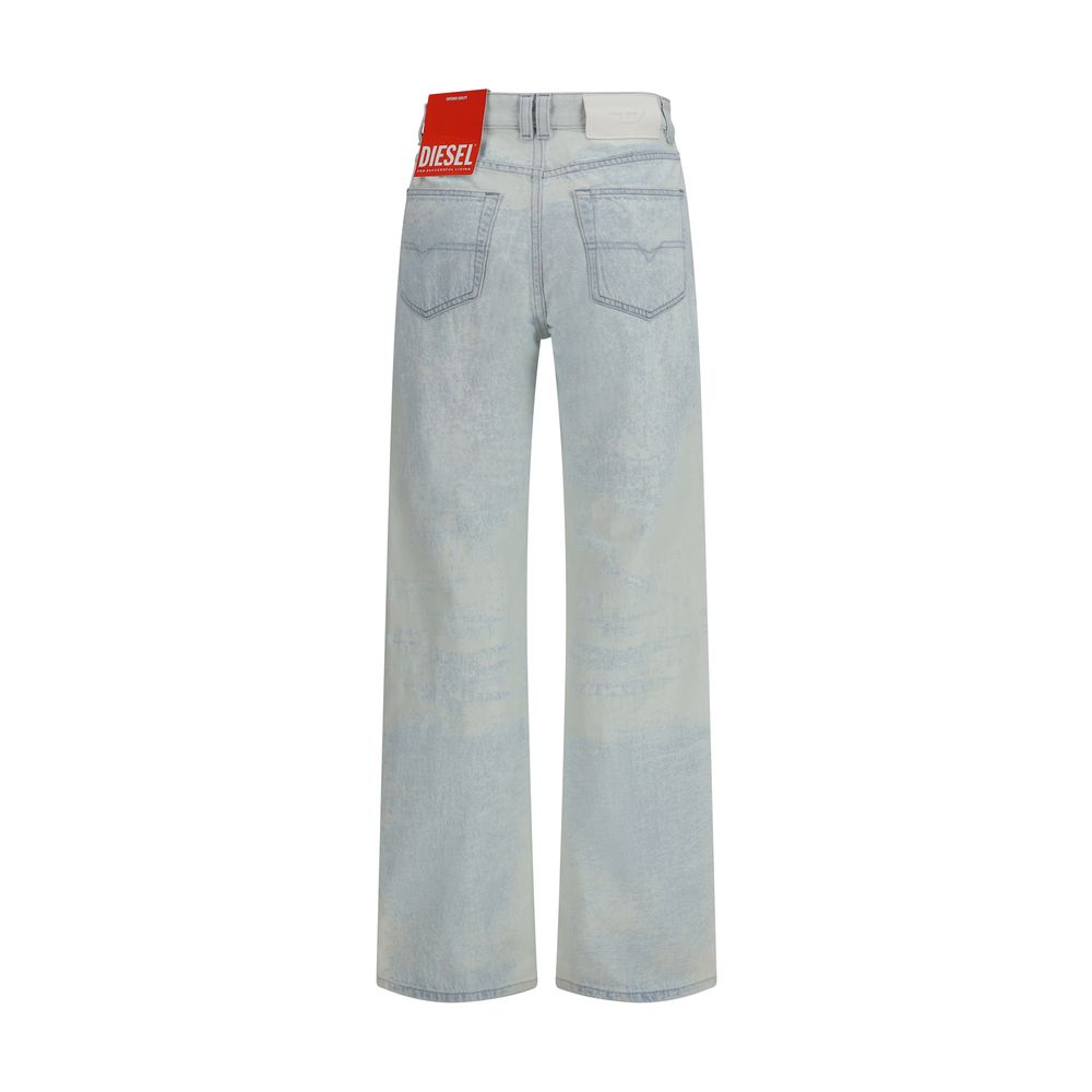 Diesel Blaue Baumwoll-Jeans im geraden Schnitt-2