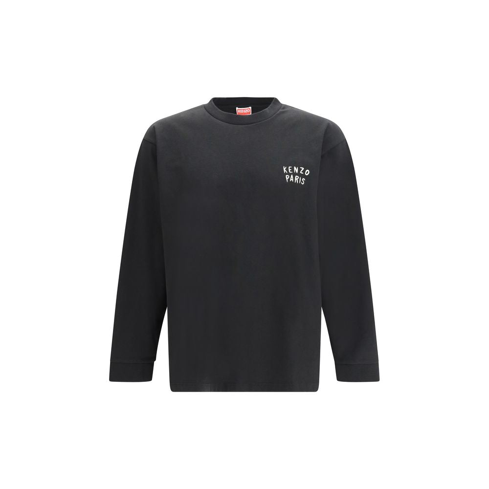 Kenzo Black Long Sleeve Cotton T-Shirt-1