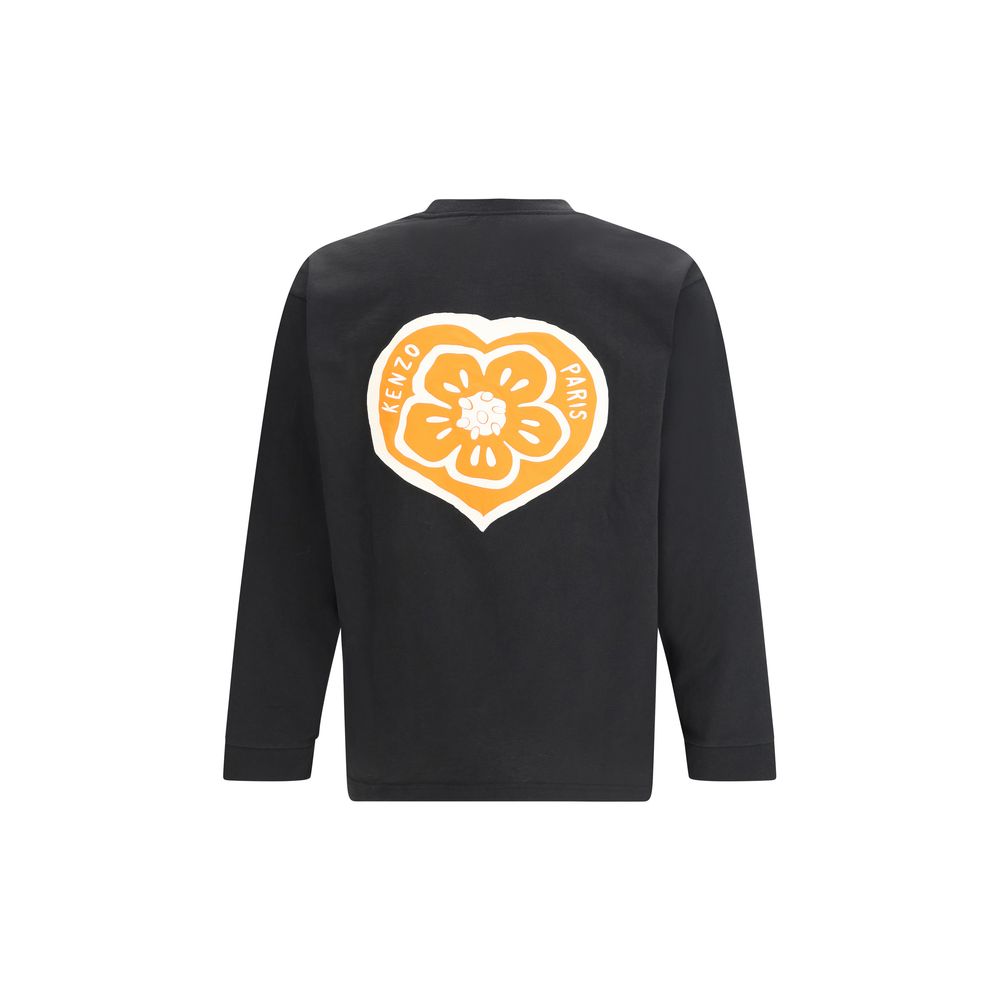 Kenzo Black Long Sleeve Cotton T-Shirt-2