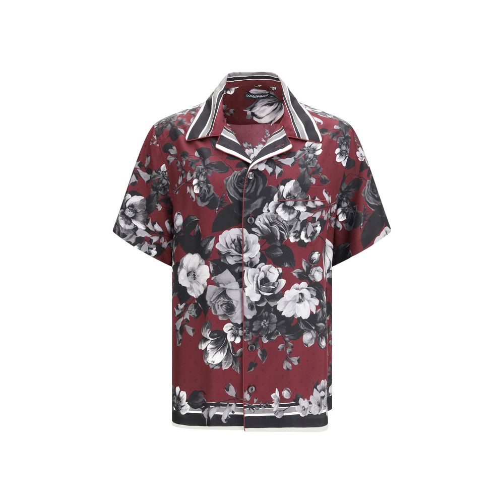Dolce & Gabbana Mehrfarbiges Seidenhemd mit Muster-1