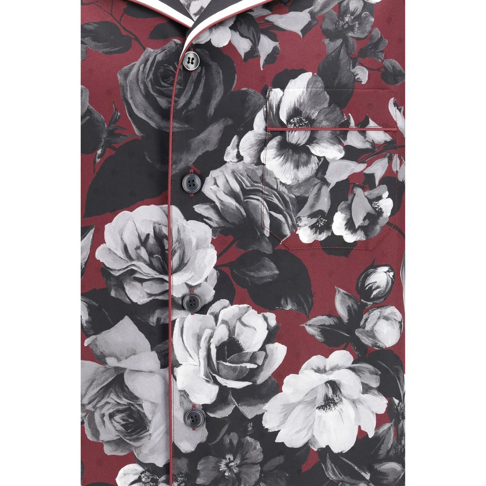 Dolce & Gabbana Mehrfarbiges Seidenhemd mit Muster-3