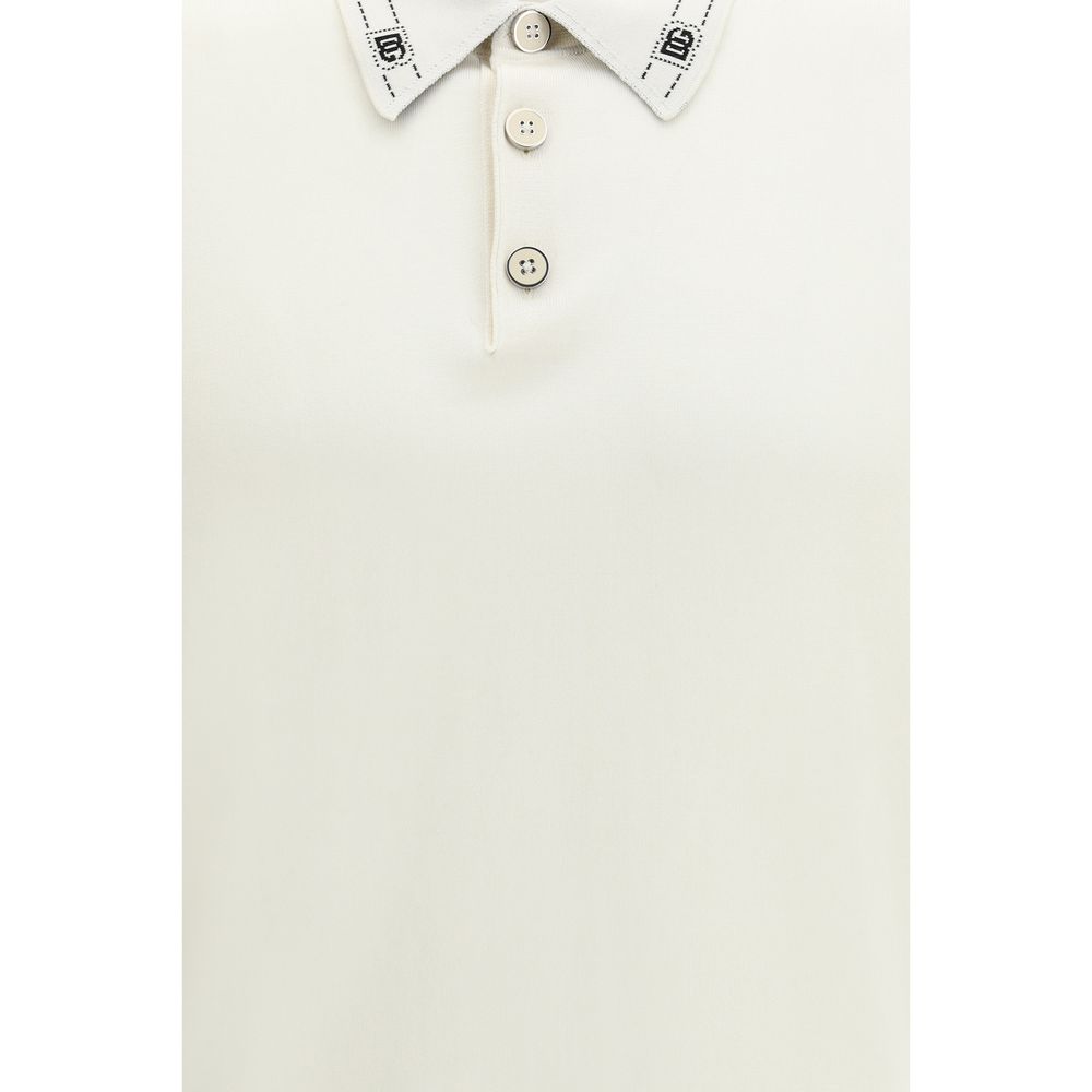 Dolce & Gabbana Beige Silk Polo Shirt-3