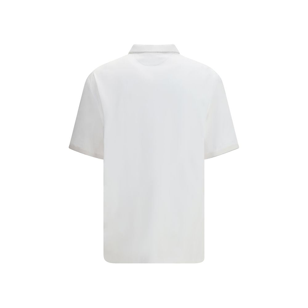 Brunello Cucinelli White Cotton Polo Shirt-2