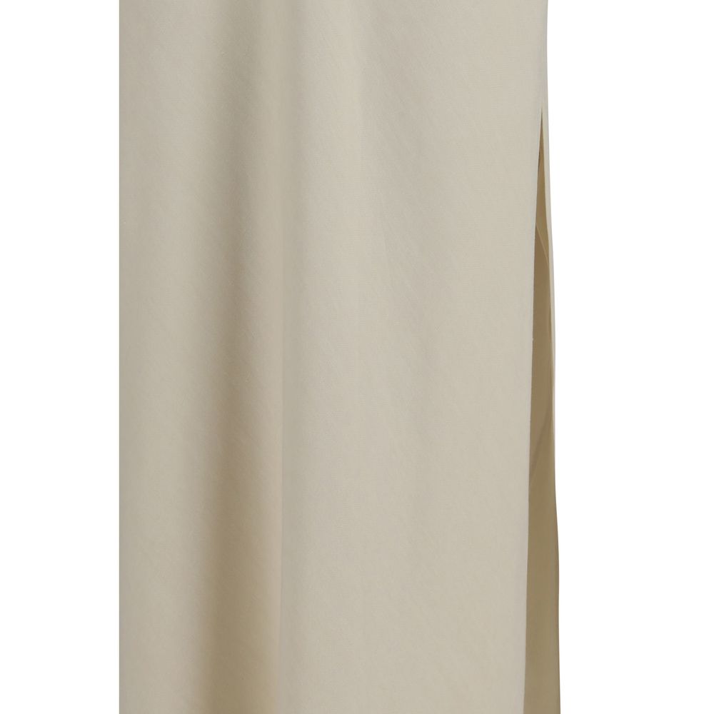 Brunello Cucinelli Beige Viscose Maxi Skirt-3