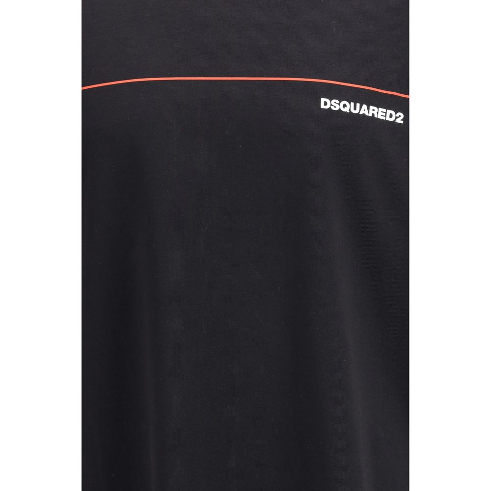 Dsquared² Schwarzes Baumwoll-T-Shirt-3