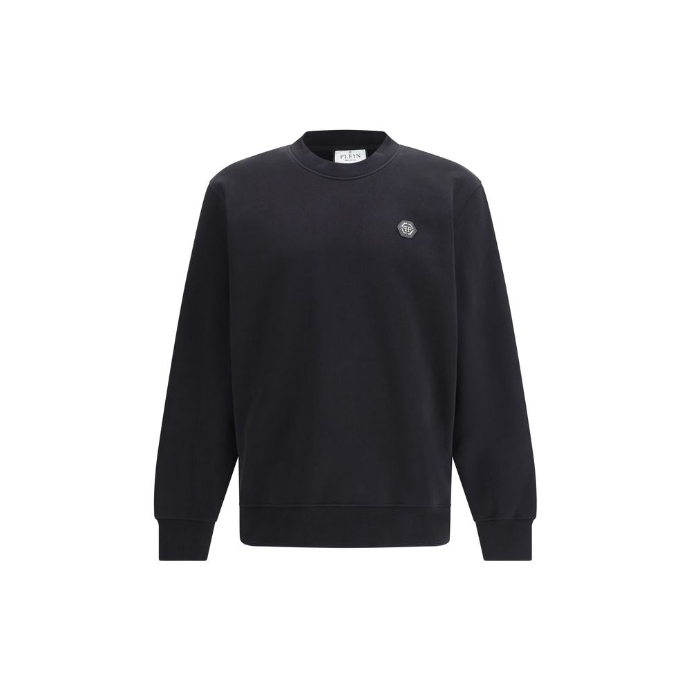 Philipp Plein Schwarzer Baumwoll-Sweatshirt-1
