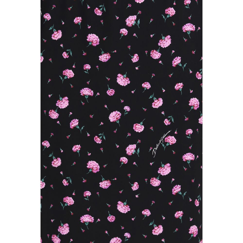 Dolce & Gabbana Mehrfarbiges Seiden-Freizeitkleid-3