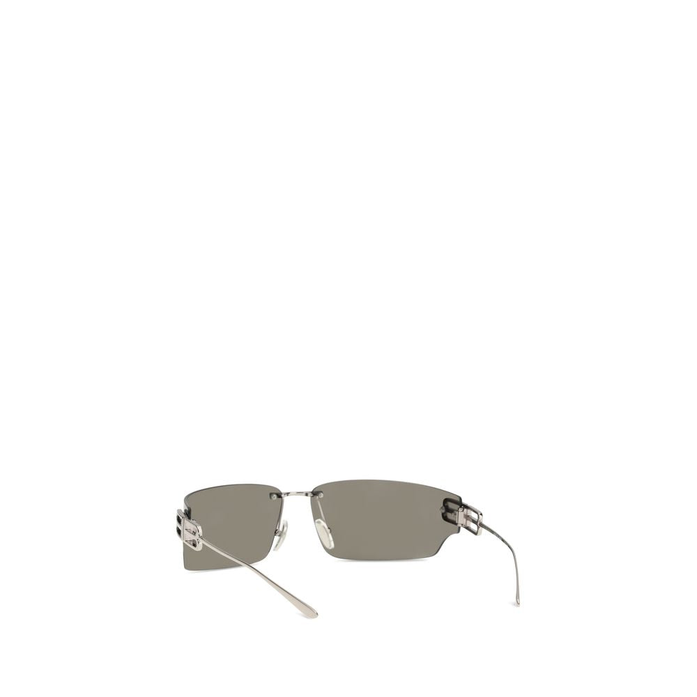 Balenciaga Sonnenbrille aus silbernem Metall-3