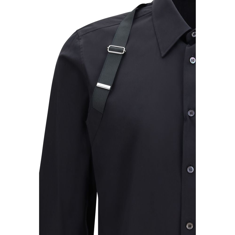 Alexander McQueen Schwarzes Baumwollhemd-3