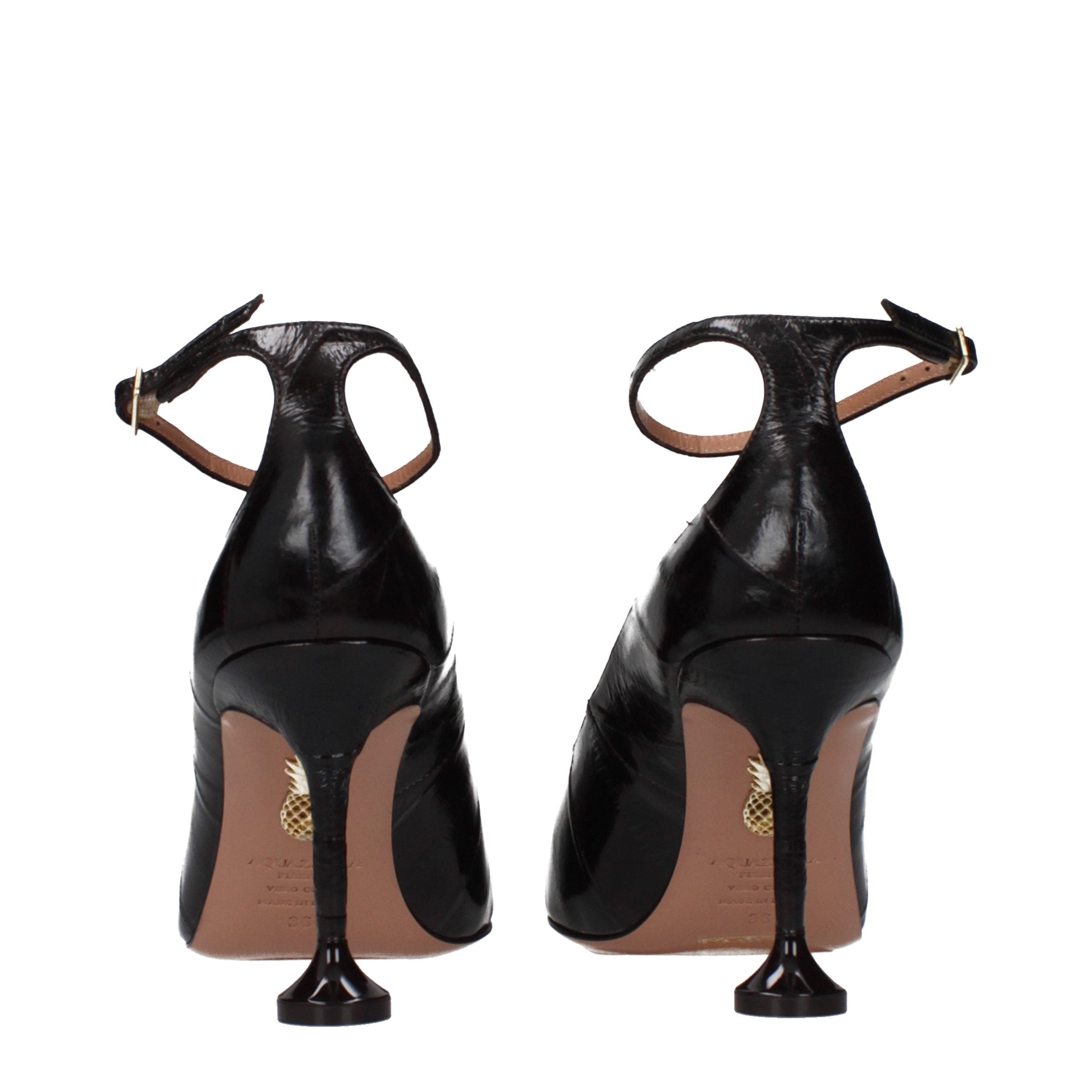 Aquazzura Braune Leder Pumps mit hohem Absatz-5