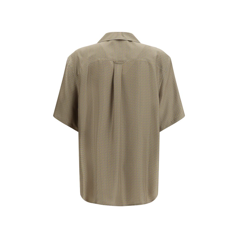 Saint Laurent Mehrfarbiges Seidenhemd mit Muster-2