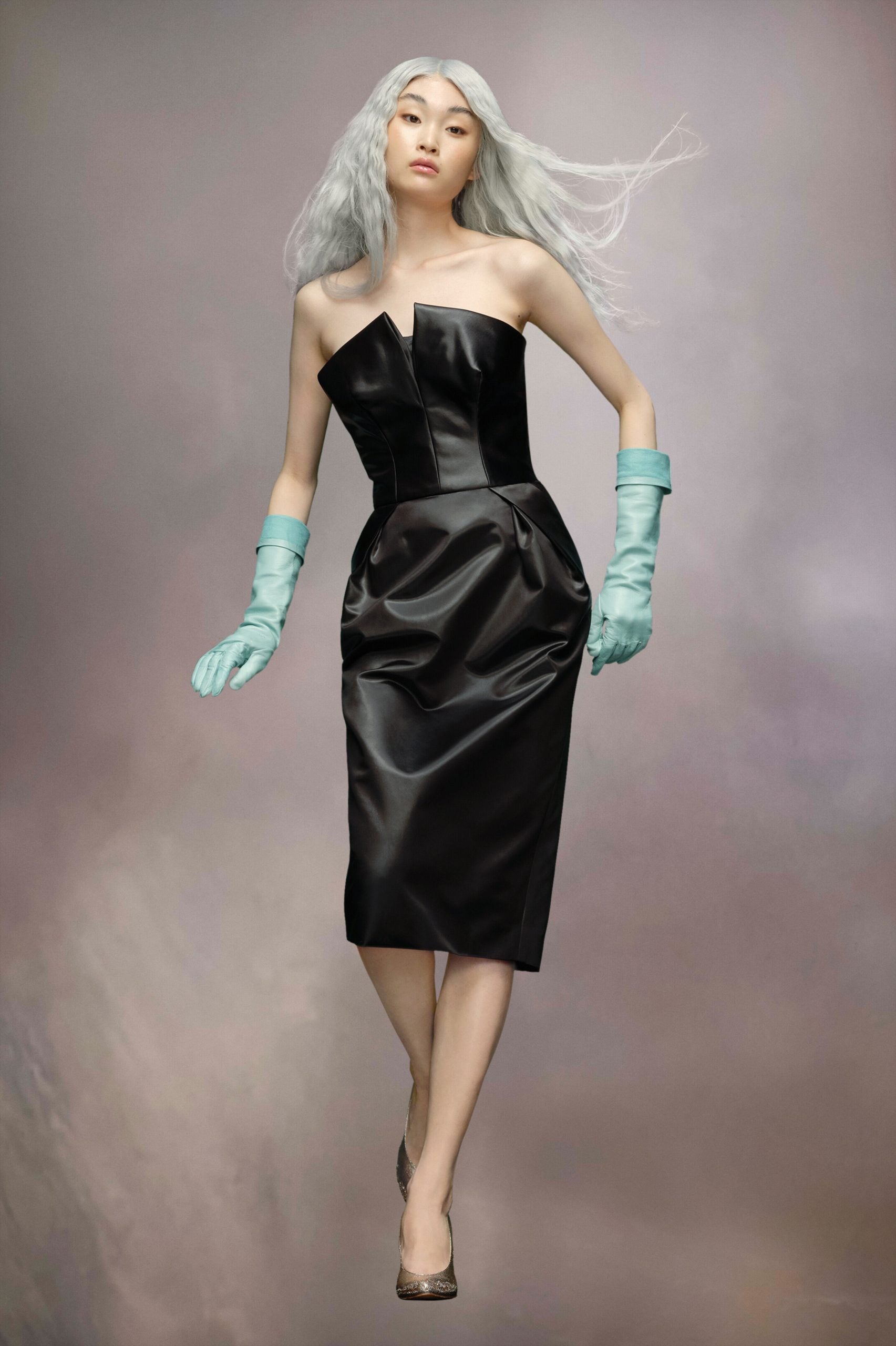 Maison Margiela Schwarzer Midirock aus Fasern