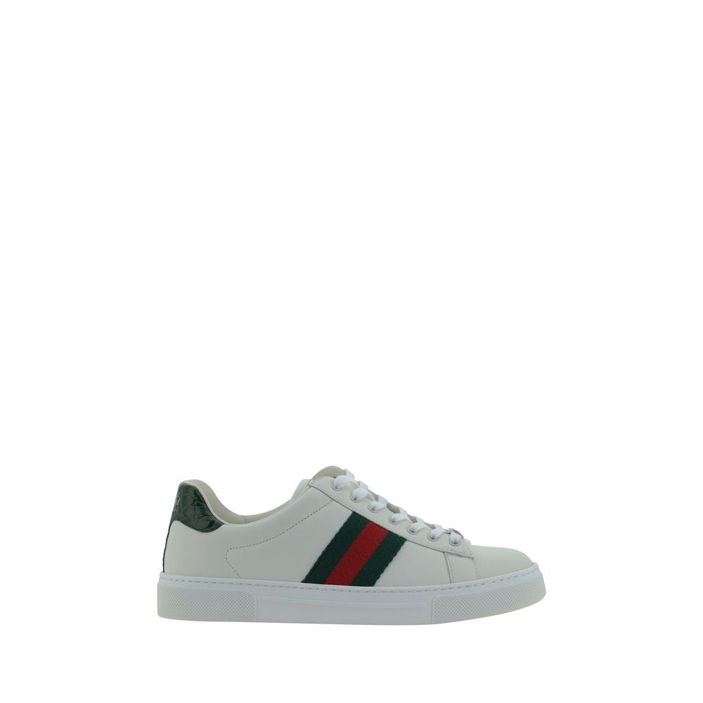 Gucci white low-top sneakers in calfskin leather Bos Taurus-1