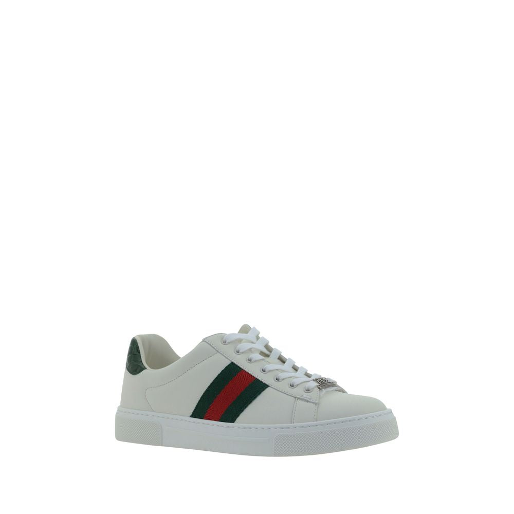 Gucci white low-top sneakers in calfskin leather Bos Taurus-2