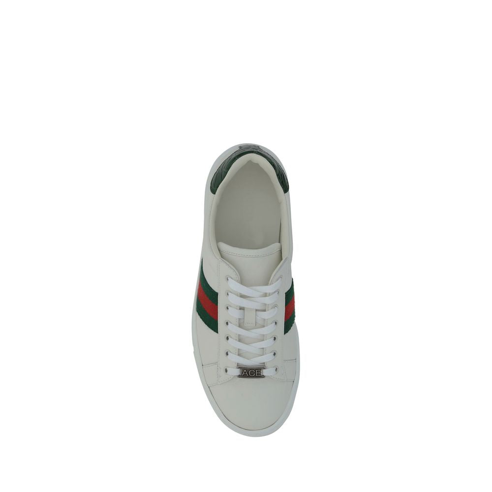 Gucci white low-top sneakers in calfskin leather Bos Taurus-4