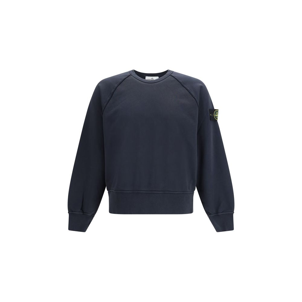 Stone Island Blue Cotton Sweatshirt-1