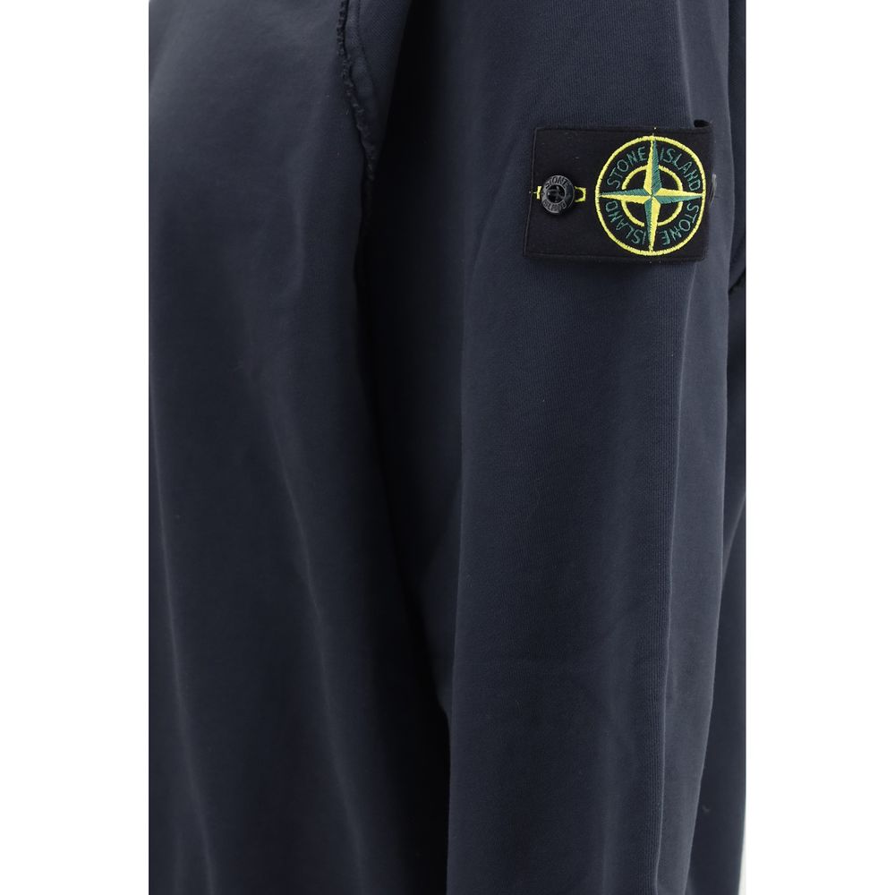 Stone Island Blue Cotton Sweatshirt-3