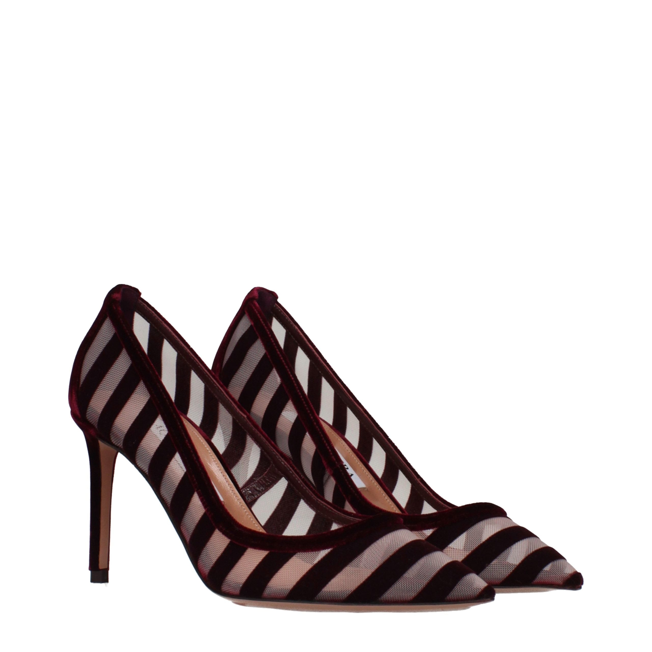 Aquazzura Transparent Velvet Mid Heel Pumps-2