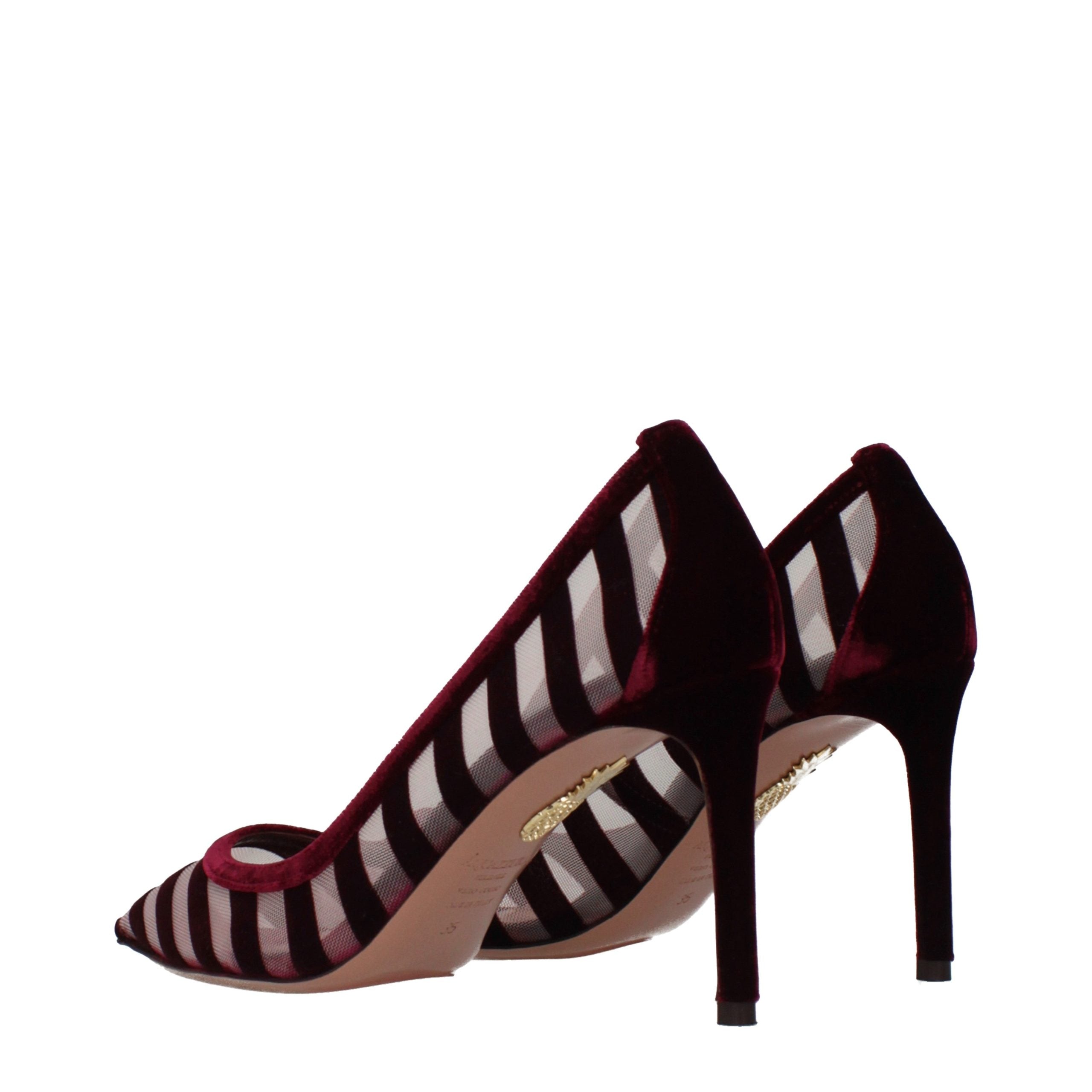 Aquazzura Transparent Velvet Mid Heel Pumps-4