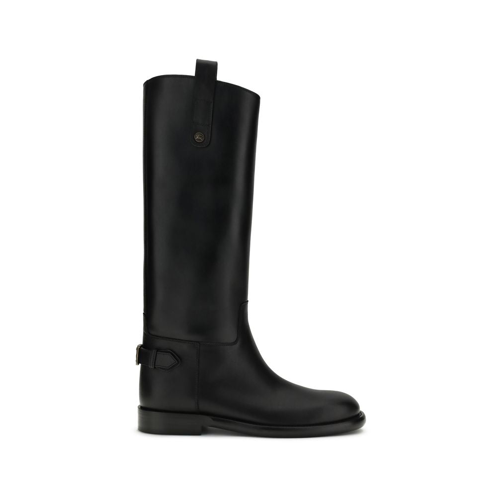 Burberry Schwarze Bos Taurus Kalbsleder Chelsea Boots