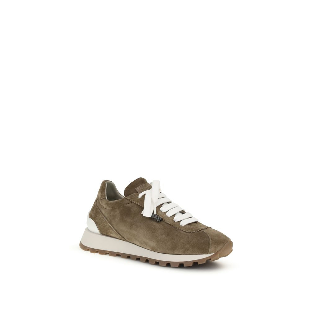 Brunello Cucinelli Braune Kalbsleder Bos Taurus Plateau-Sneaker-2