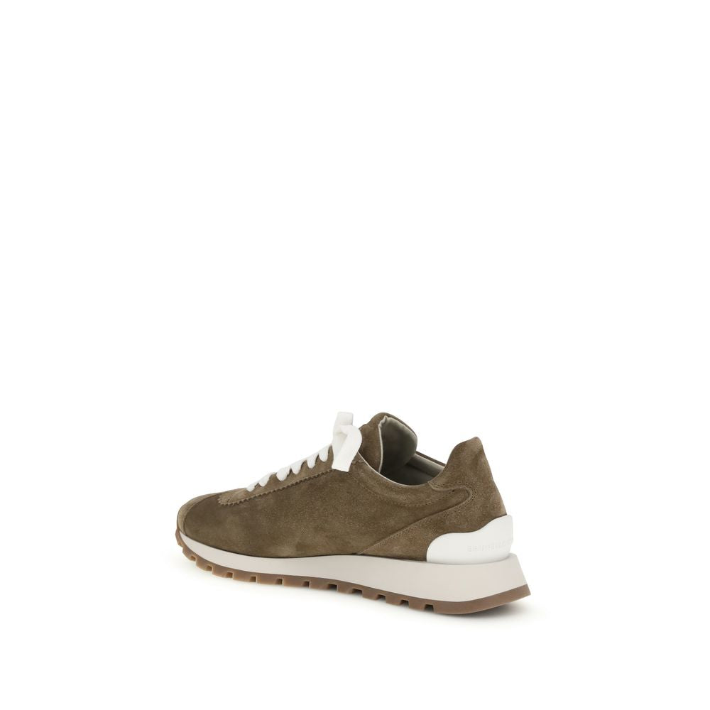 Brunello Cucinelli Braune Kalbsleder Bos Taurus Plateau-Sneaker-3