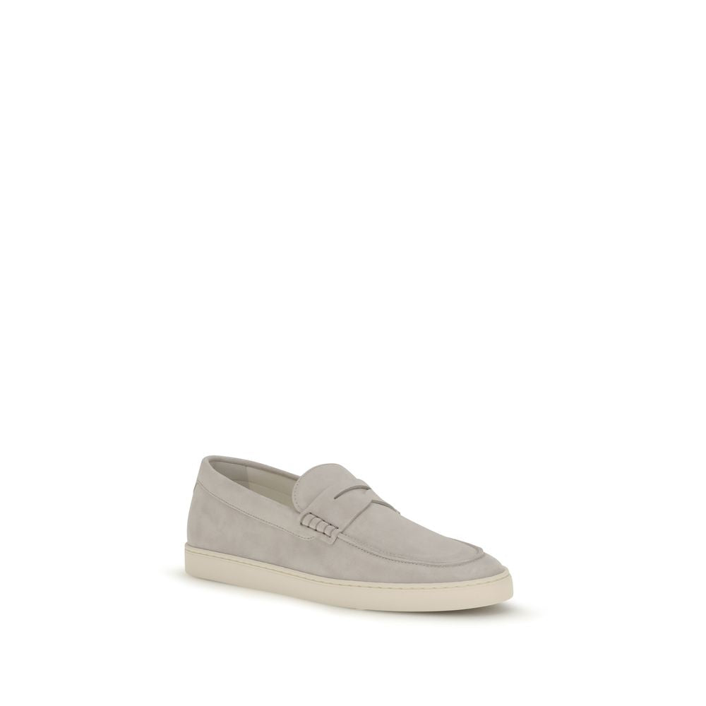 Brunello Cucinelli Beige Kalbsleder Bos Taurus Slipper-Loafer-2