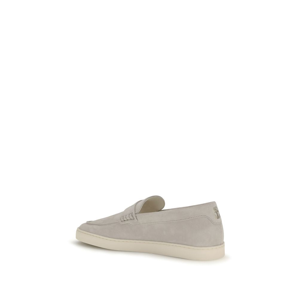 Brunello Cucinelli Beige Kalbsleder Bos Taurus Slipper-Loafer-3
