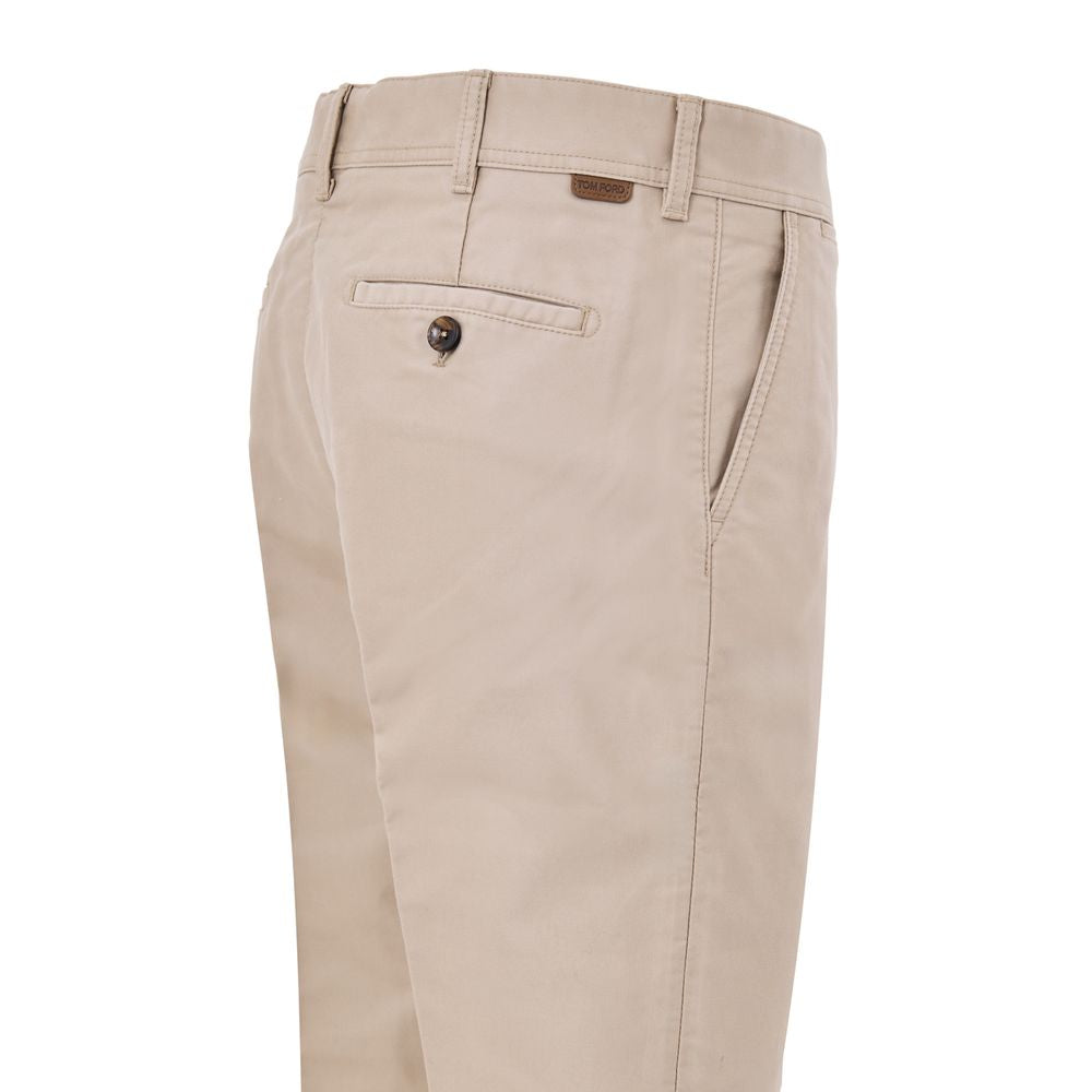 Tom Ford Beige Baumwoll-Chino-Hose-4