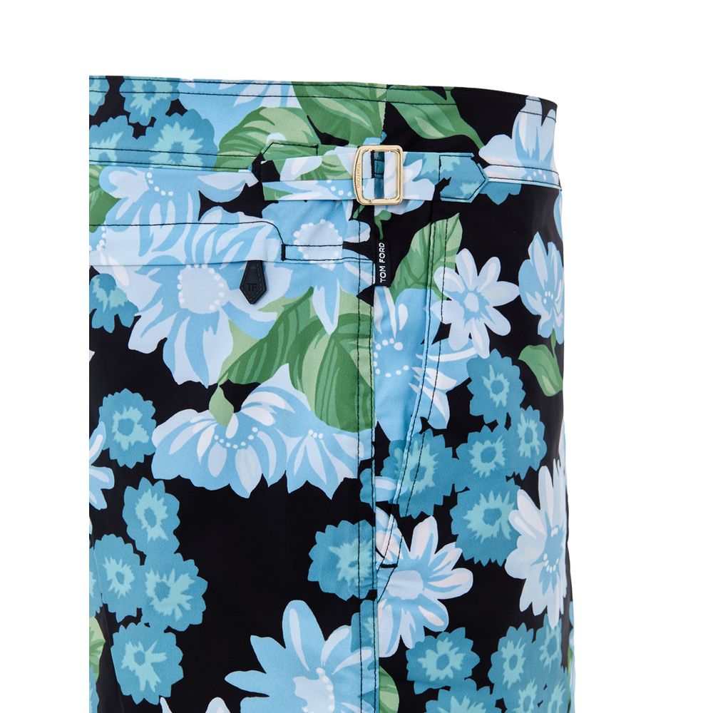 Tom Ford Blue Polyamide Swim Shorts-5