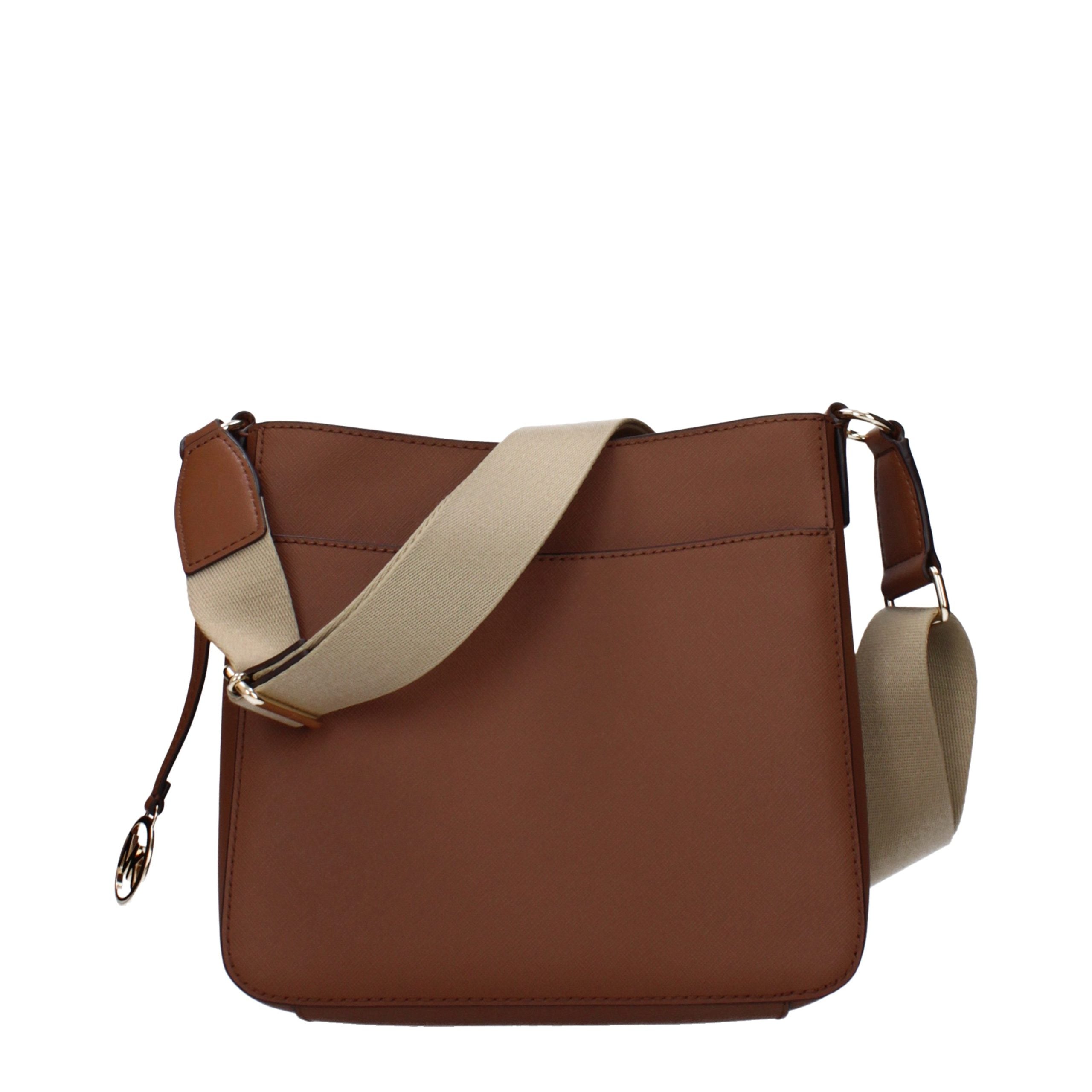 Michael Kors Braune Leder Schultertasche-3