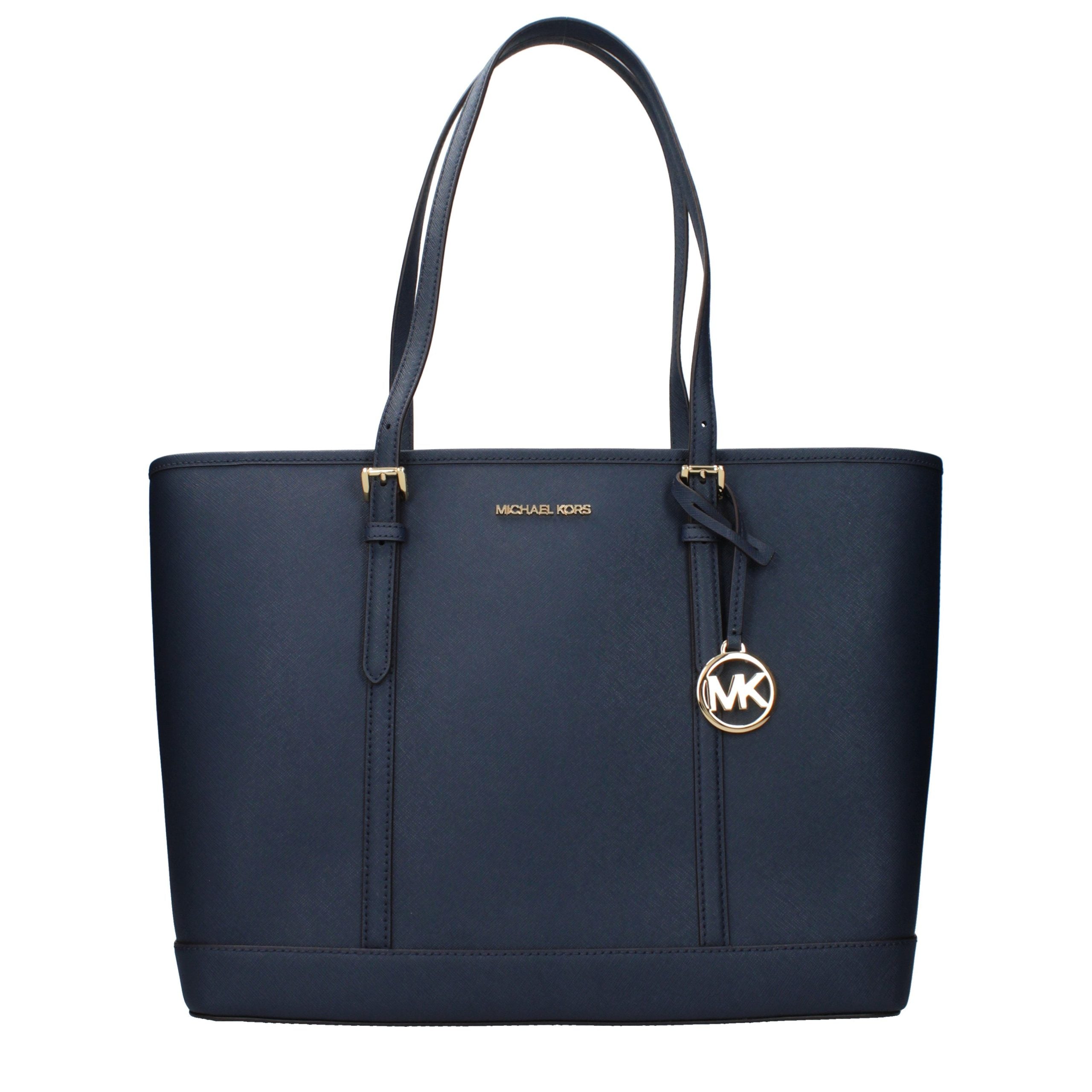 Michael Kors Schultertasche aus blauem Leder-1