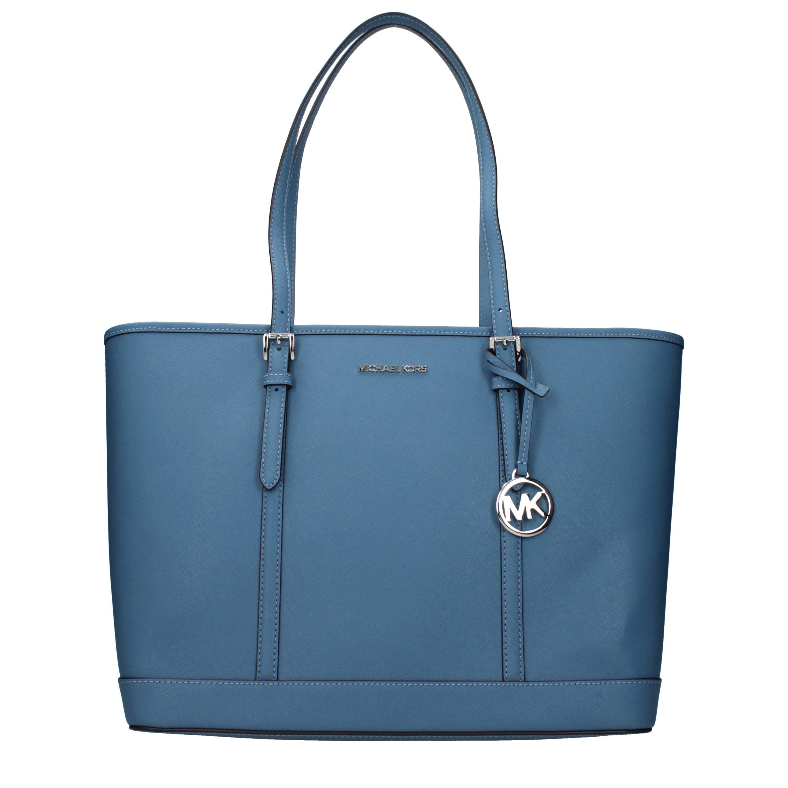 Michael Kors Schultertasche aus blauem Leder-1