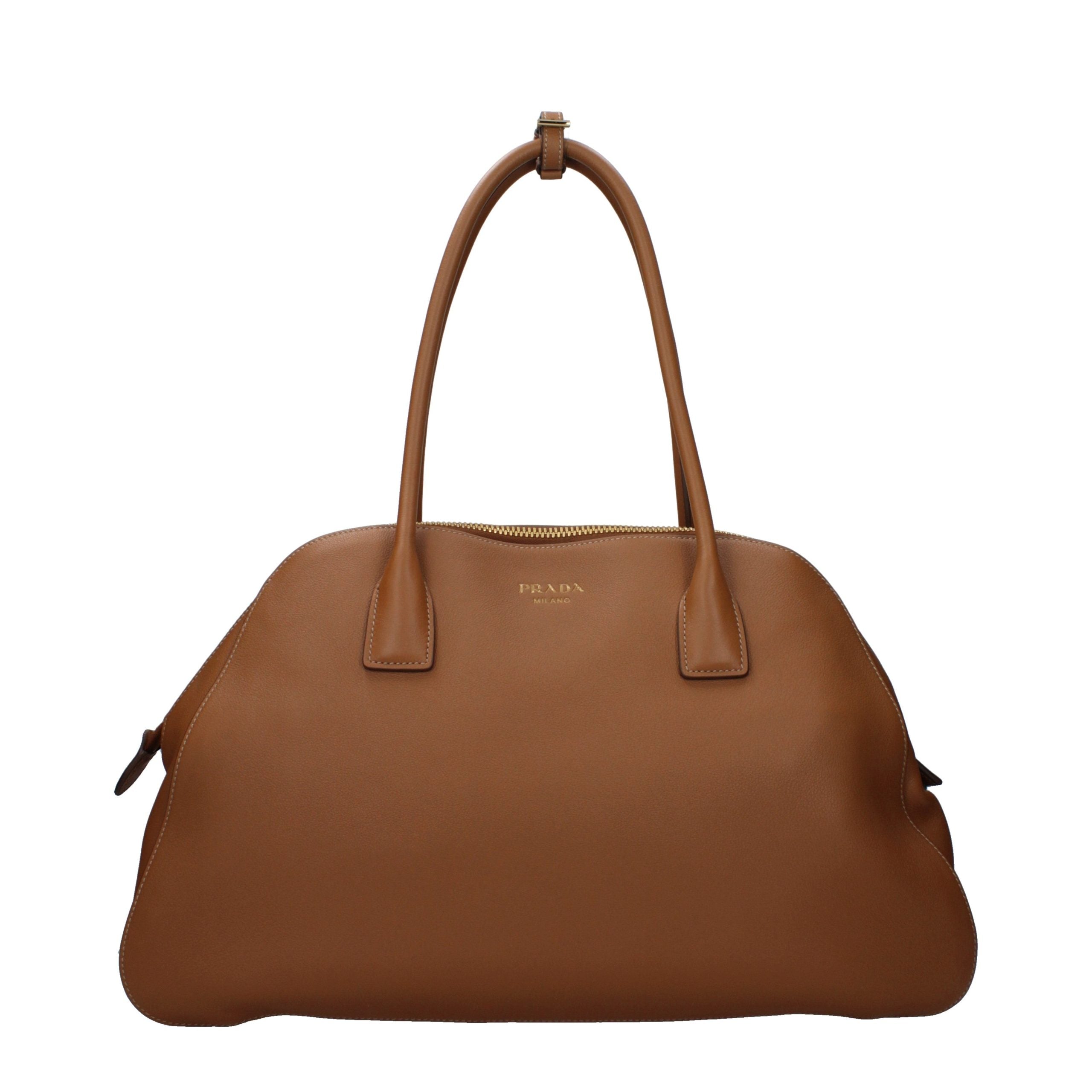 Prada Braune Leder Schultertasche-1