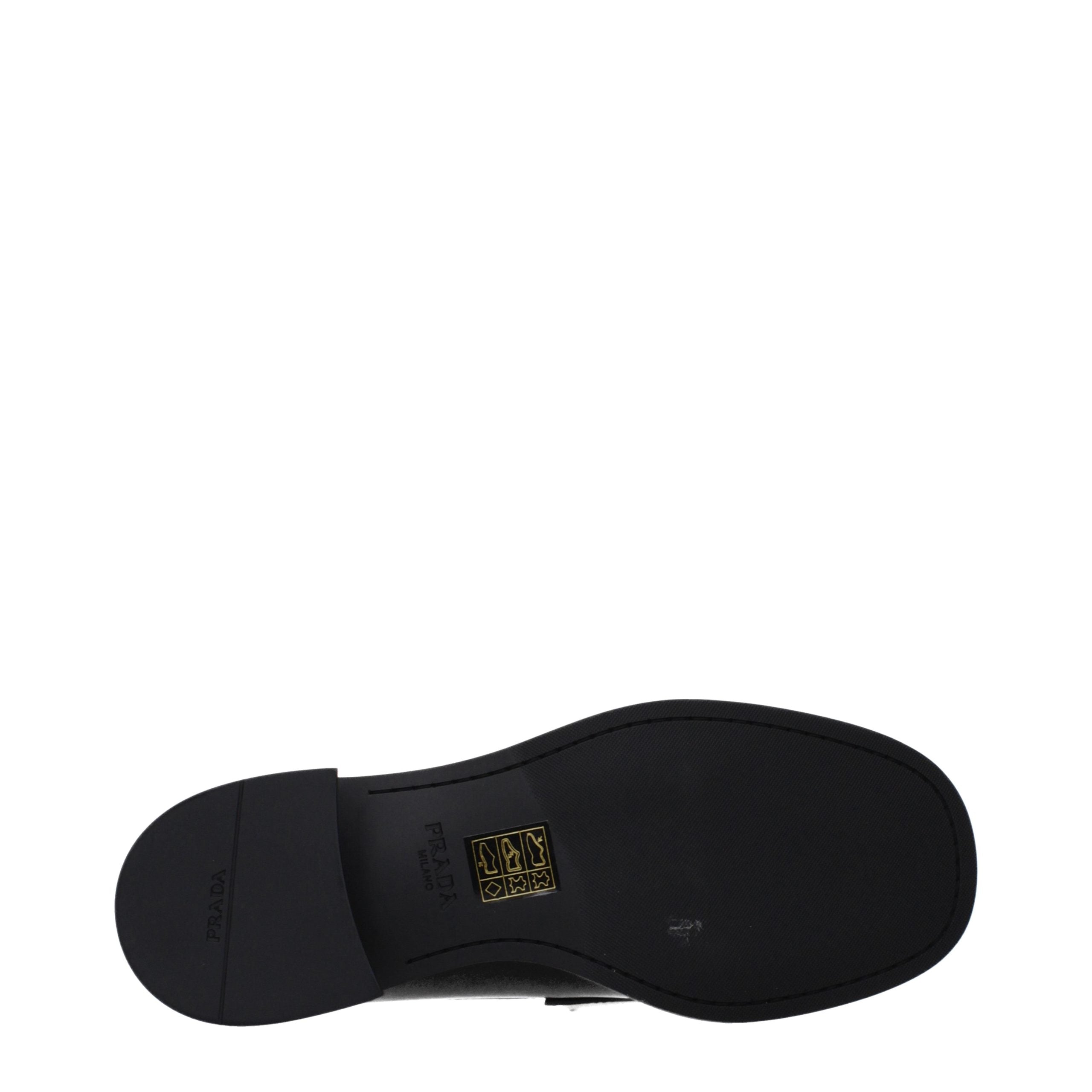 Prada Schwarze Leder Loafer zum Hineinschlüpfen-5