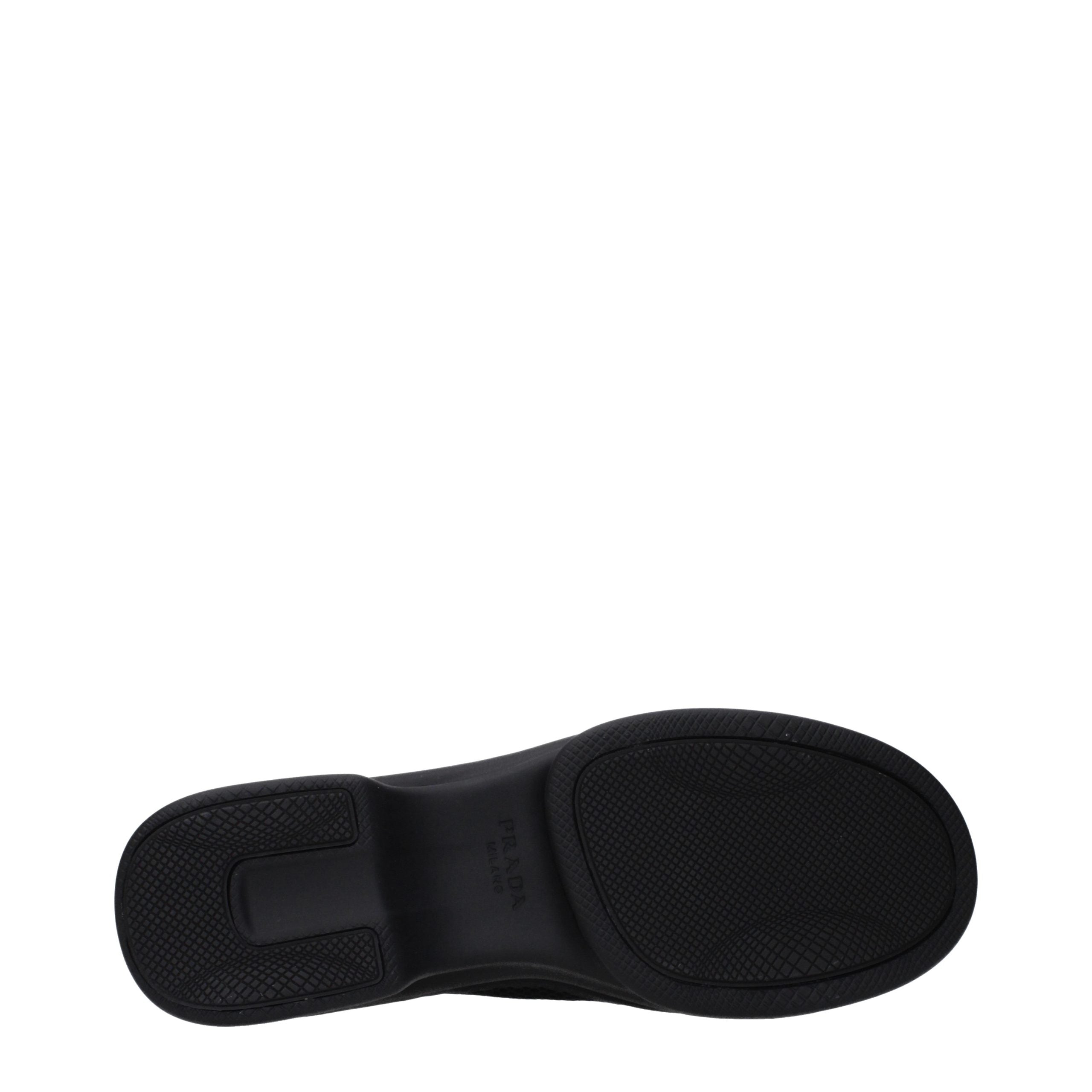 Prada Schwarze Stoff-Sneaker mit niedrigem Schaft-5