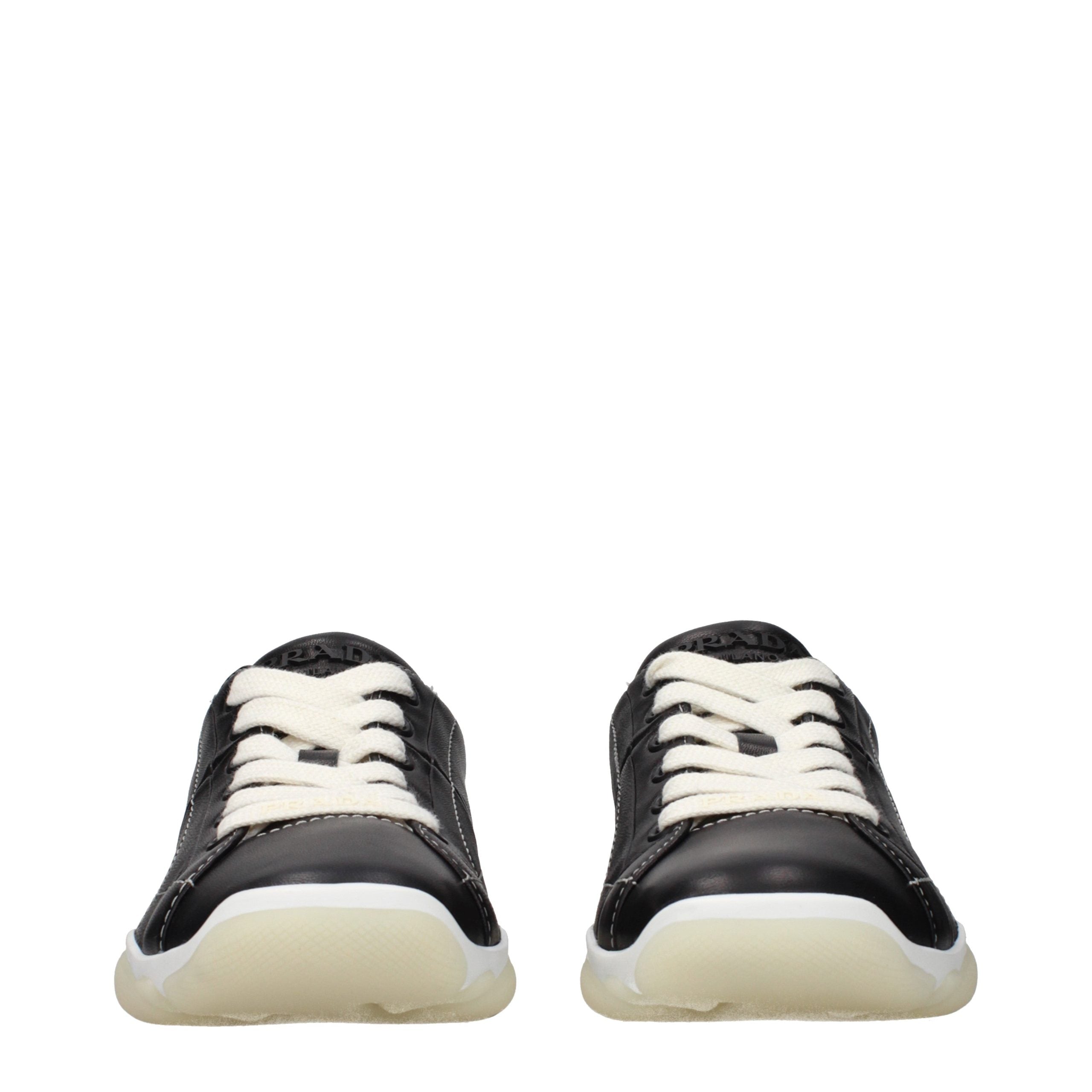 Prada Schwarze Leder-Sneakers-3