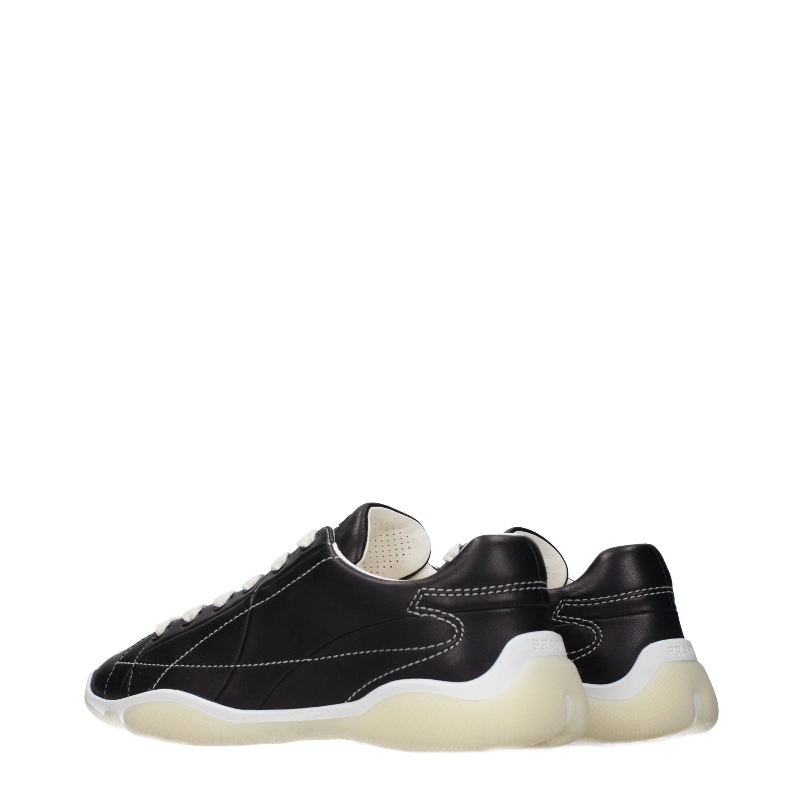 Prada Schwarze Leder-Sneakers-4