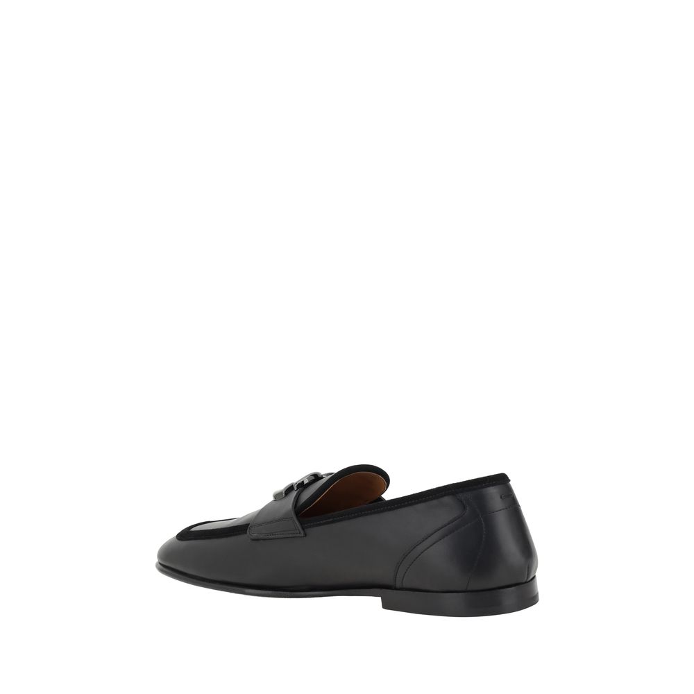 Dolce & Gabbana Bos Taurus black calfskin loafers, slip-on style-3