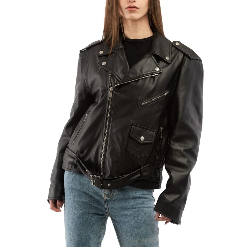 Moschino Black Leather Jacket-2