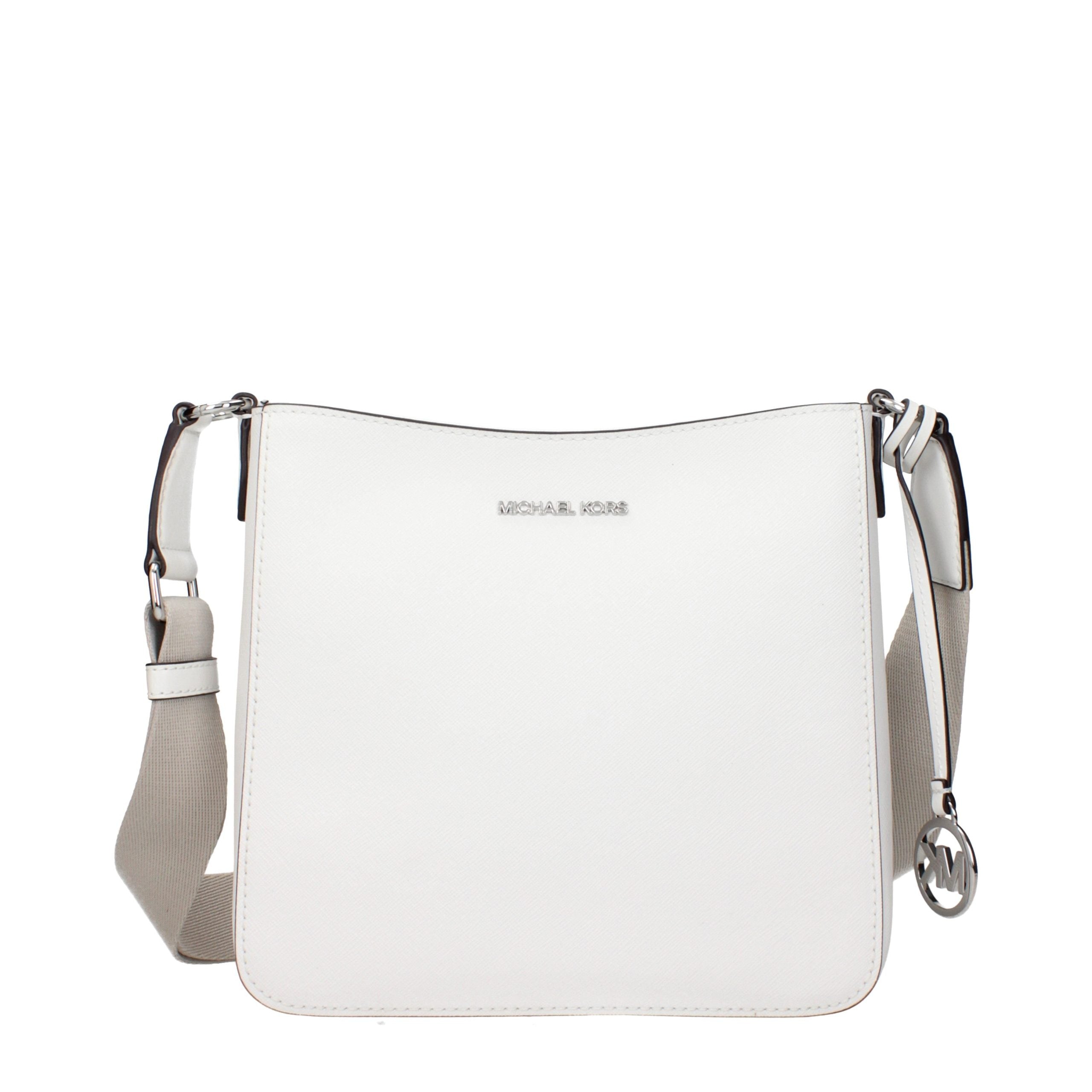Michael Kors Weiße Leder Schultertasche-1