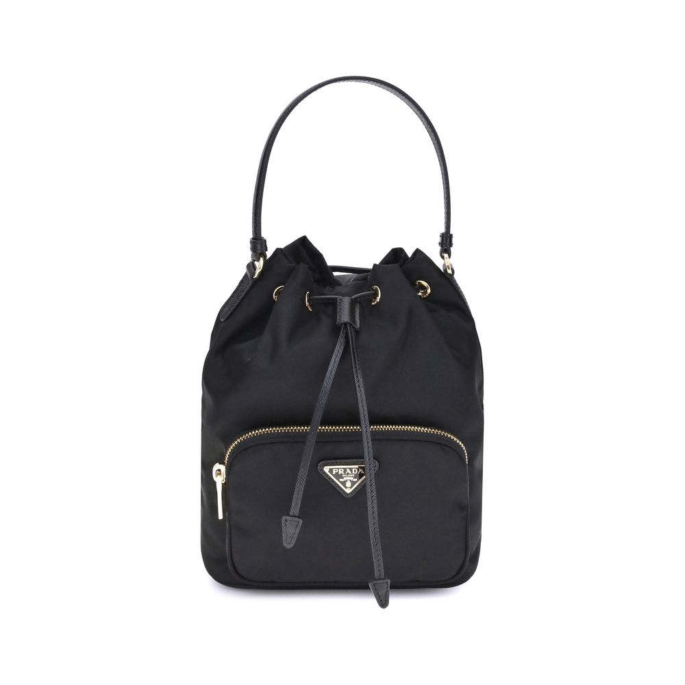 Prada Schwarze Bucket Bag aus recyceltem Polyamid-1