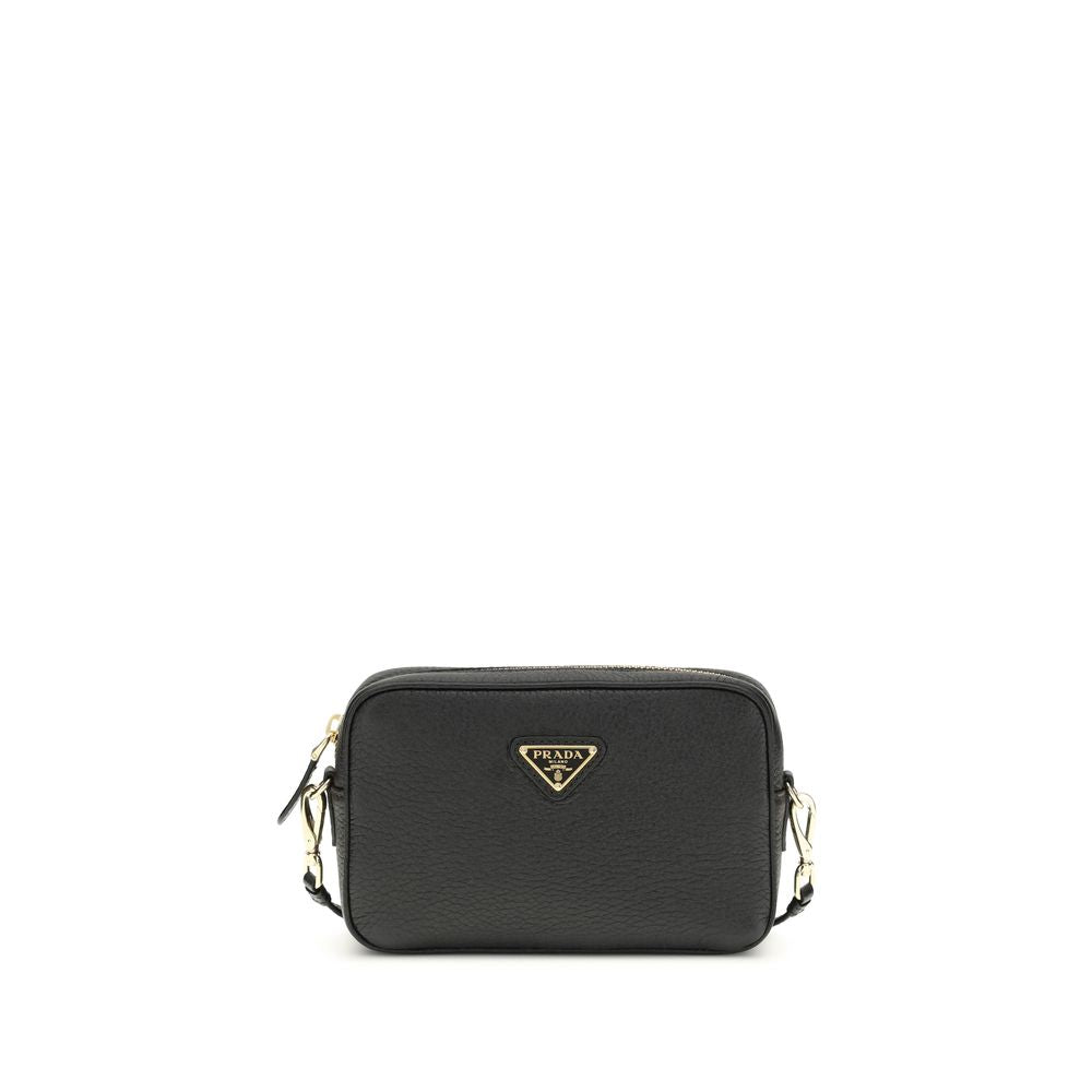 Prada Black Bos Taurus Calfskin Shoulder Bag-1