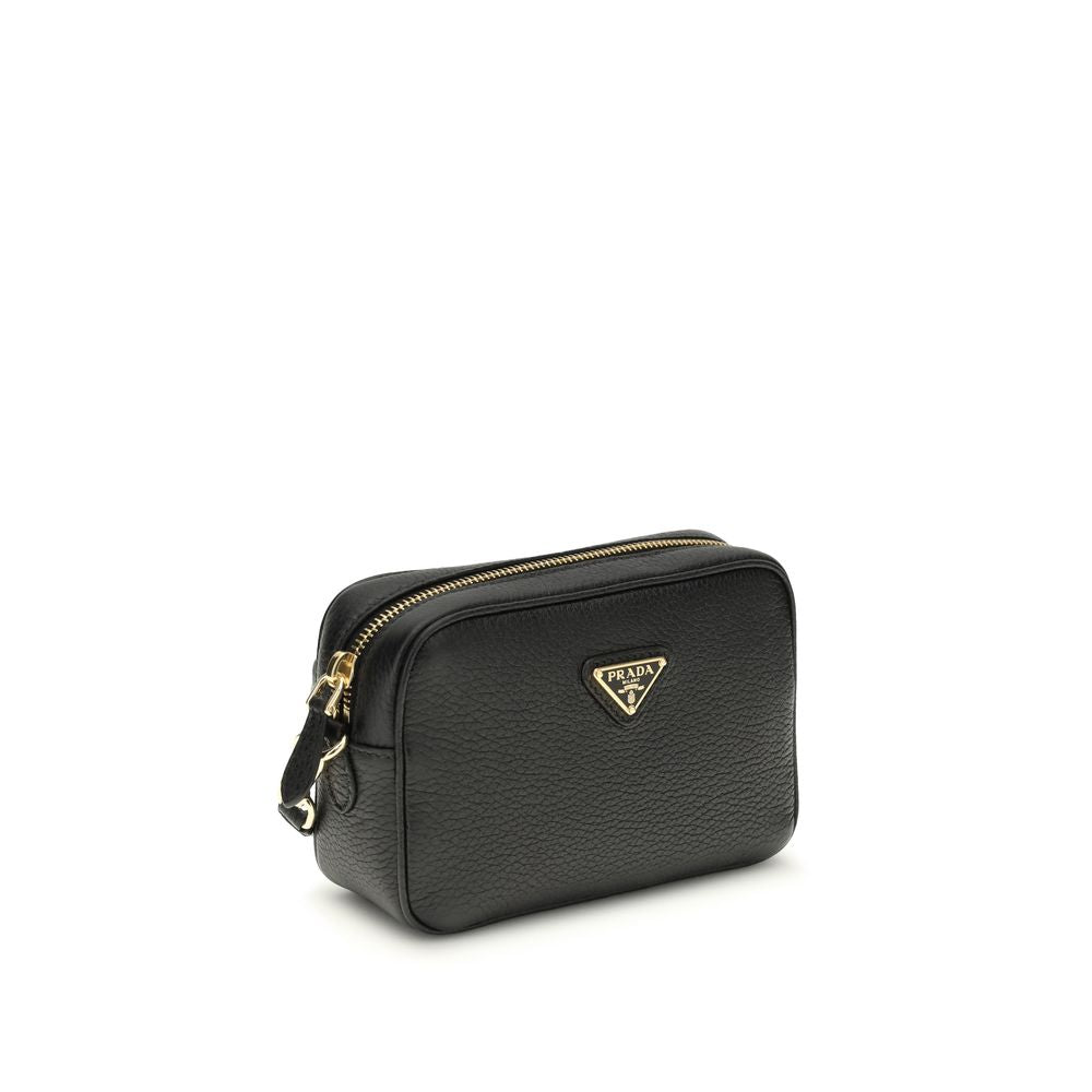 Prada Black Bos Taurus Calfskin Shoulder Bag-2