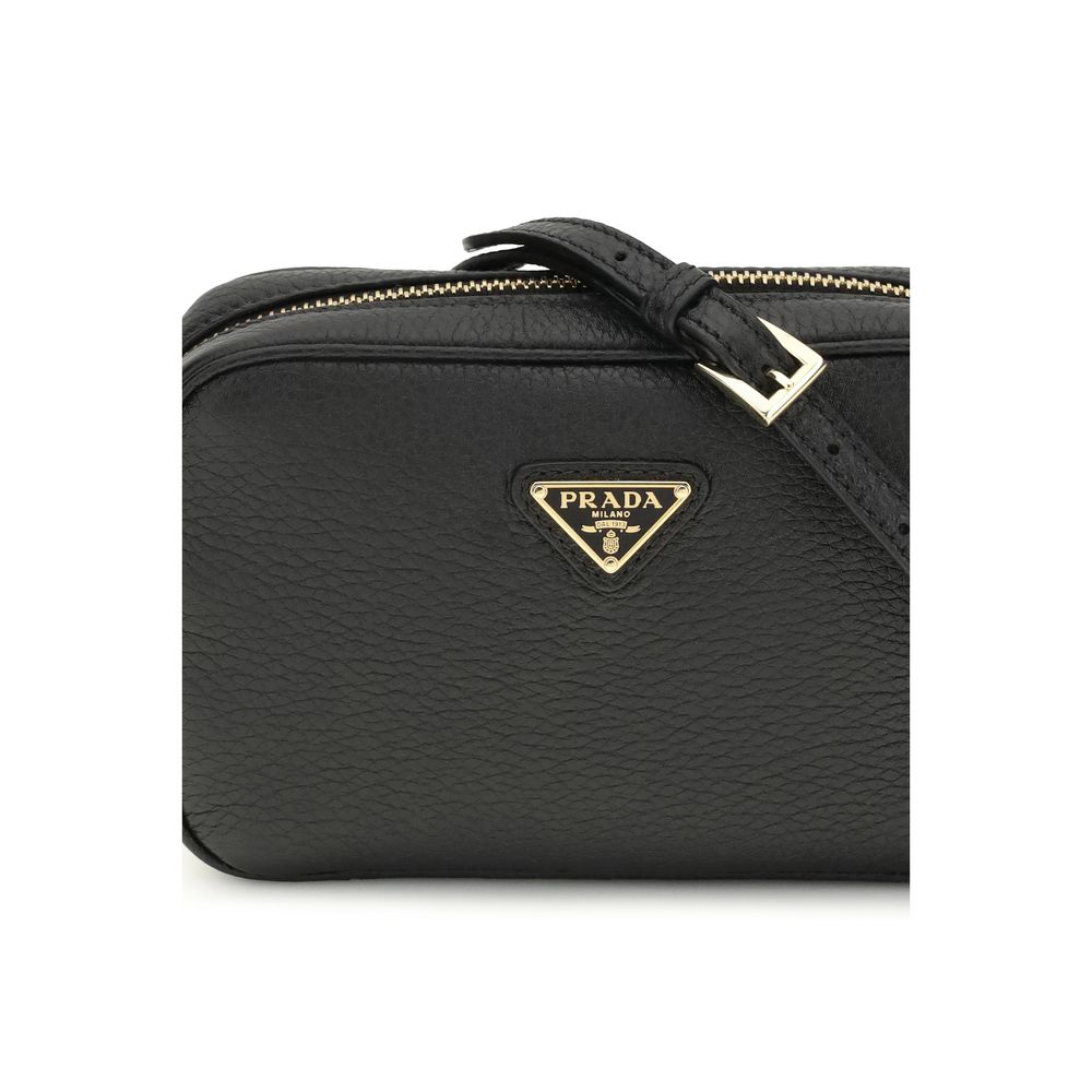 Prada Black Bos Taurus Calfskin Shoulder Bag-4