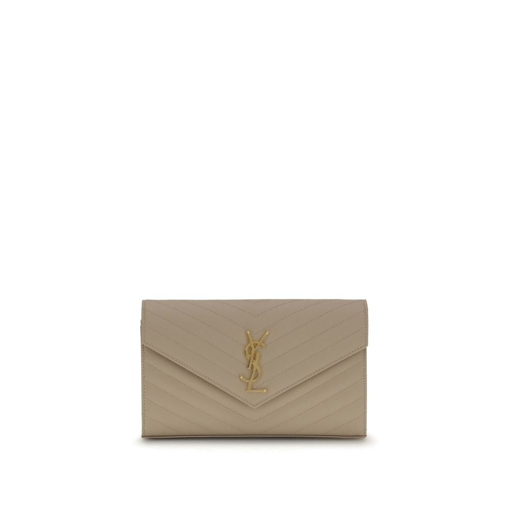 Saint Laurent Beige Kalbsleder Bos Taurus Schultertasche-1