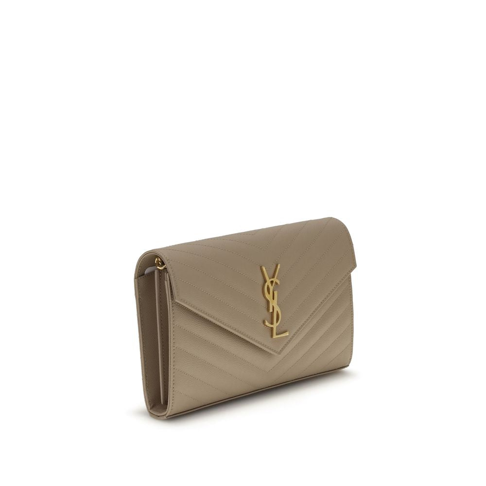Saint Laurent Beige Kalbsleder Bos Taurus Schultertasche-2