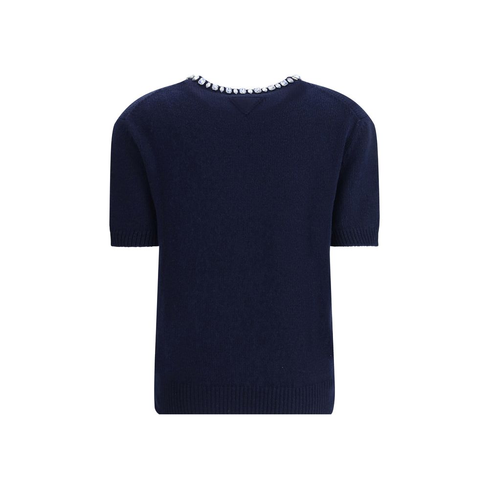 Prada Blauer Sweatshirt aus Fleece-Wolle-2